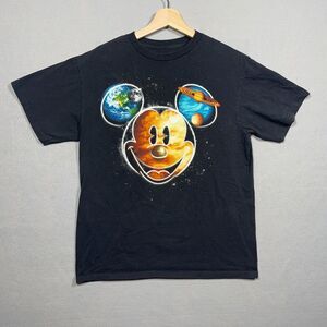 Disney‎ Shirt Men Size XL Mickey Mouse World Graphic Print T-shirt  Black